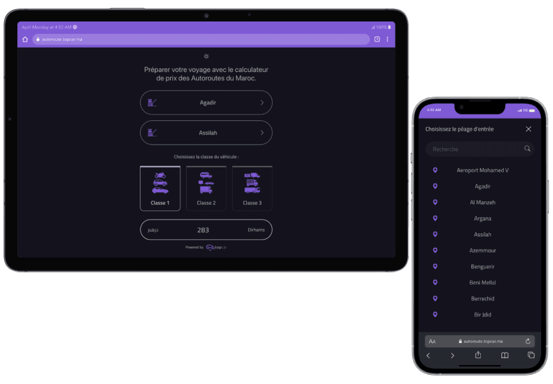 PWA - Moroccan Toll Calculator